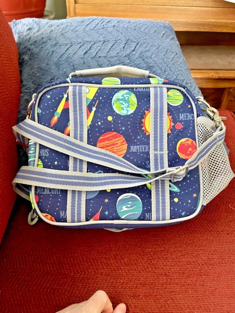 Pottery Barn Kids Cold Pack Lunch Box Planets Solar System Rockets Space Navy